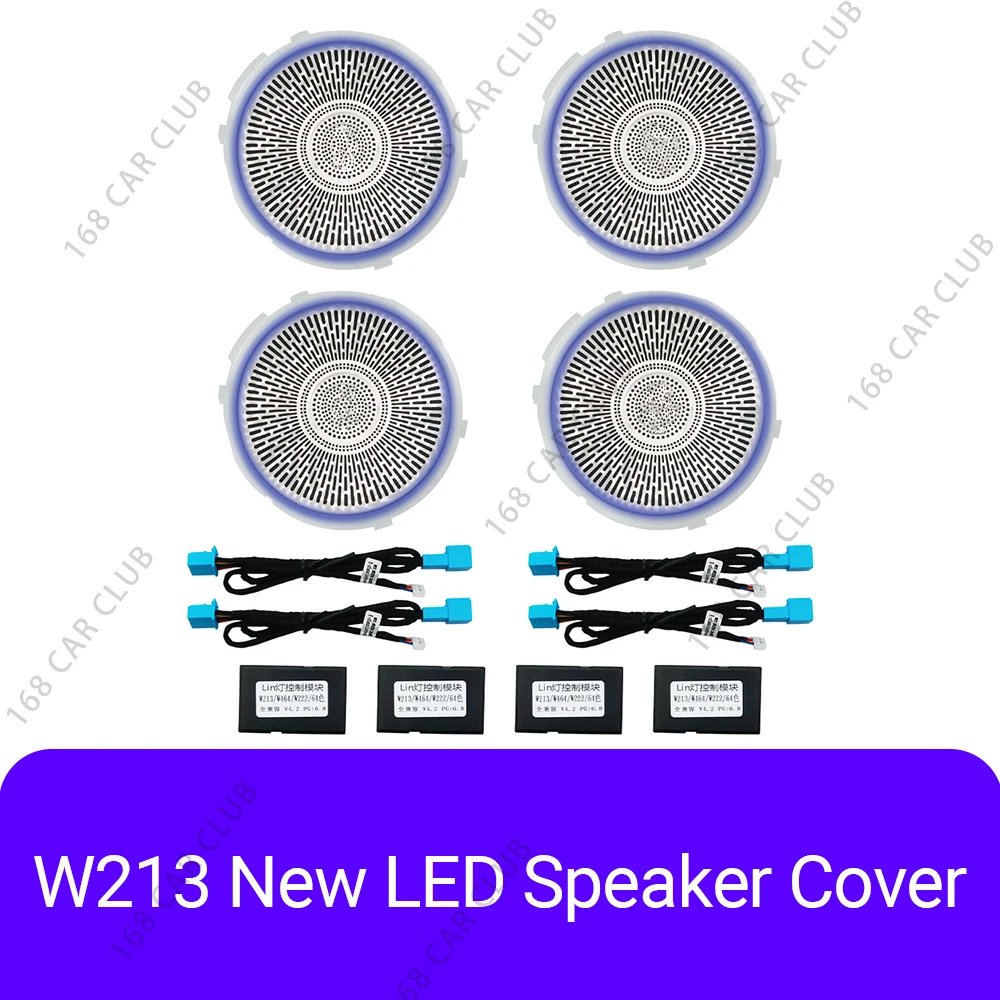 Led Lucht Ventilatieopeningen 3d Draai Tweeter Luidspreker Voor Mercedes Benz W213 W238 E53 E63 E-Coupe Auto 64 Kleuren Lnterior Decoratieve Verlichting