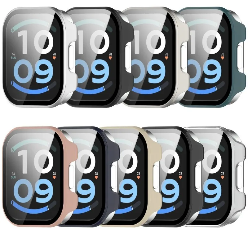 Case For Redmi Watch 6 /Watch6 Active lite Fashion Hard PC Frame Bumper Cover Case + HD Slim Tempered Glass Anti-scratch Screen