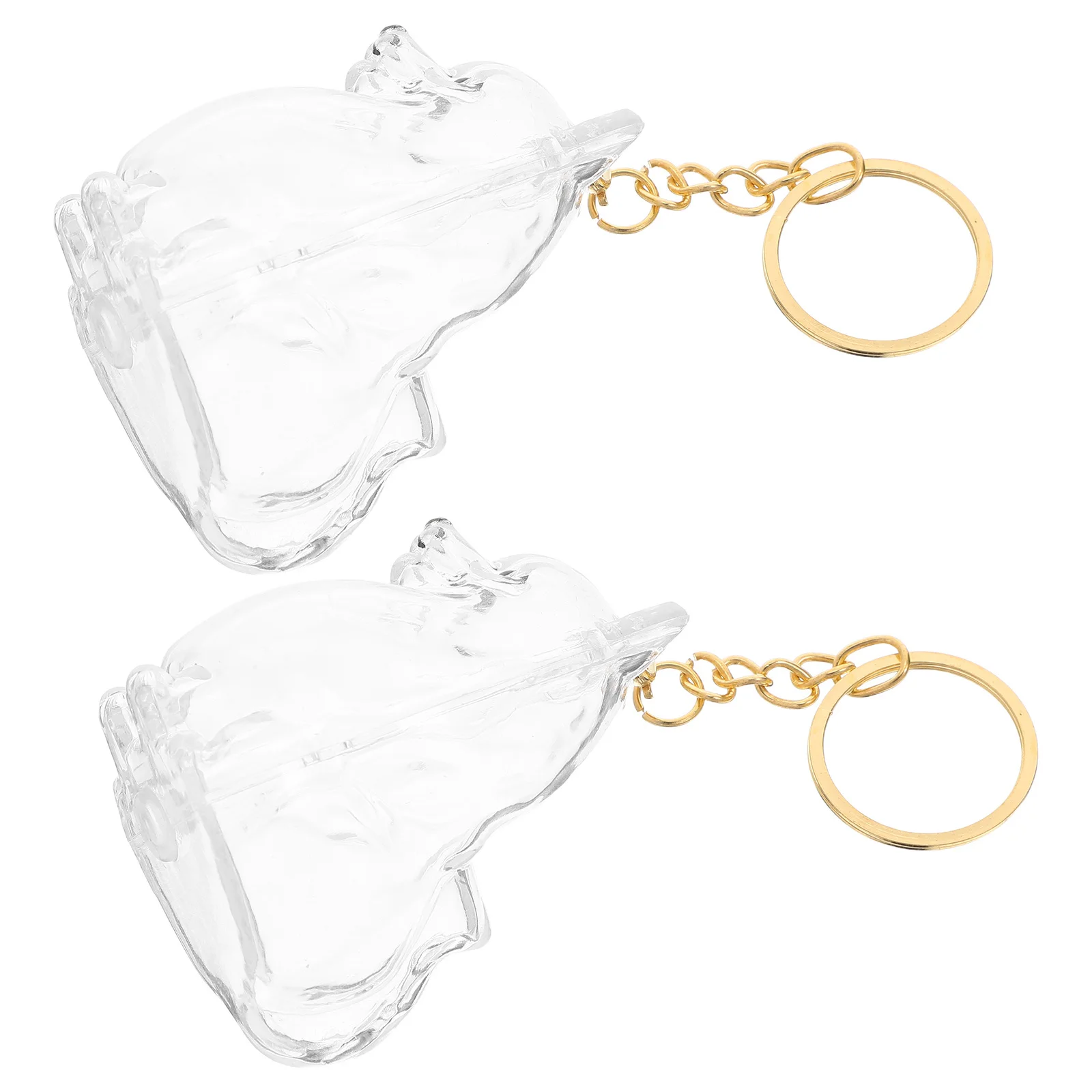 

2Pcs Dog Hair Keepsake Box Clear Plastic Bottle Puppy Keychain Memorial Pet Accessory Organizer Portable Storage