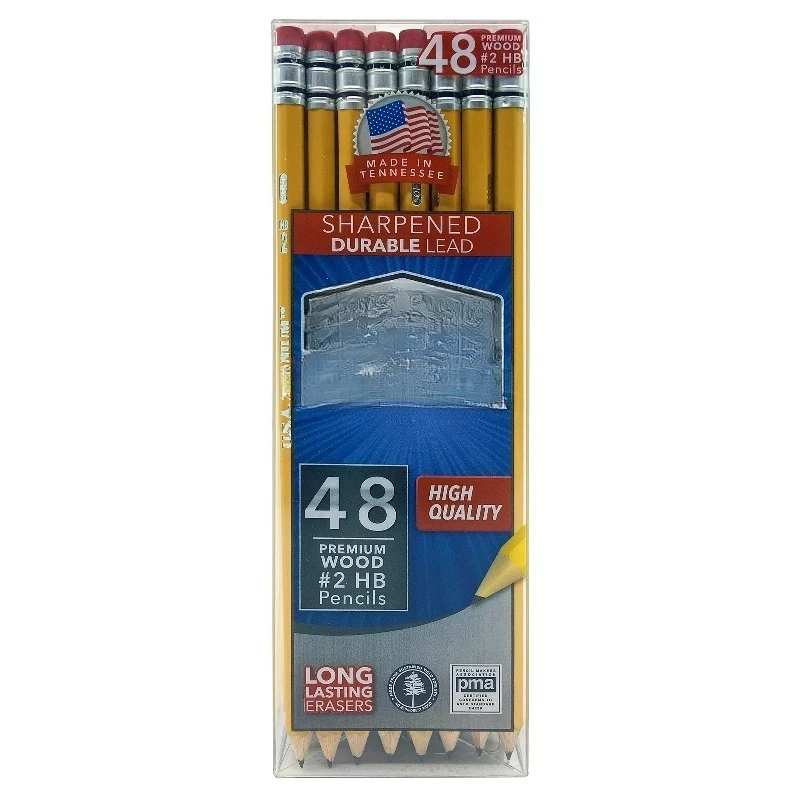 

Pre-Sharpened #2 HB Pencils – 48 Count, Latex-Free, PMA Certified