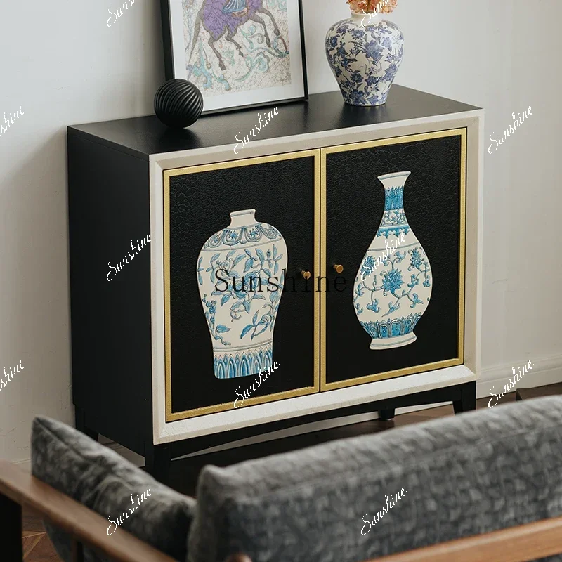 Art porch cabinet French simple household living room hall cabinet medieval  FT