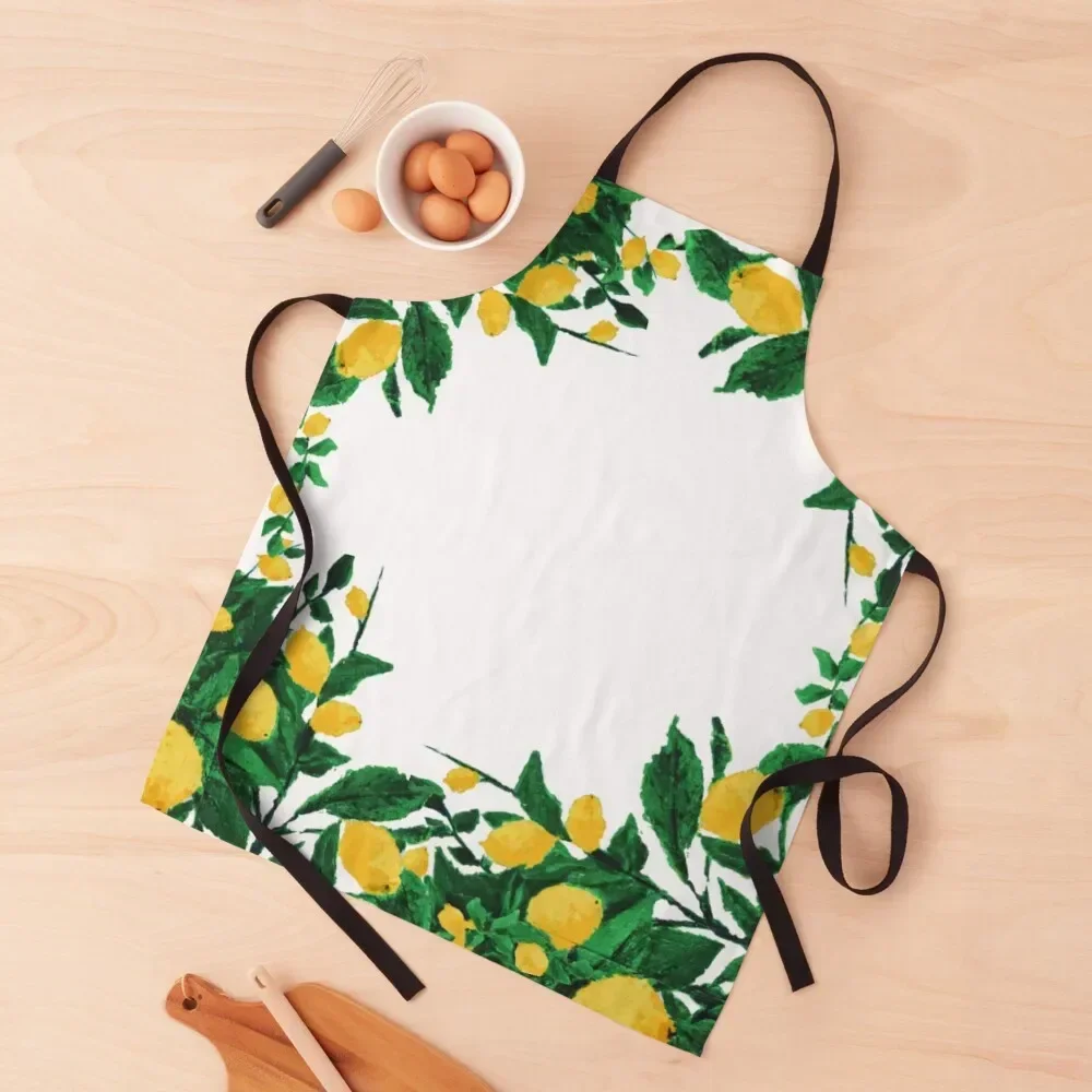 

Amalfi Lemons Collection Apron Kitchen And Household Goods Women's Dresses Kitchens Accessories Chef Uniform Woman Apron