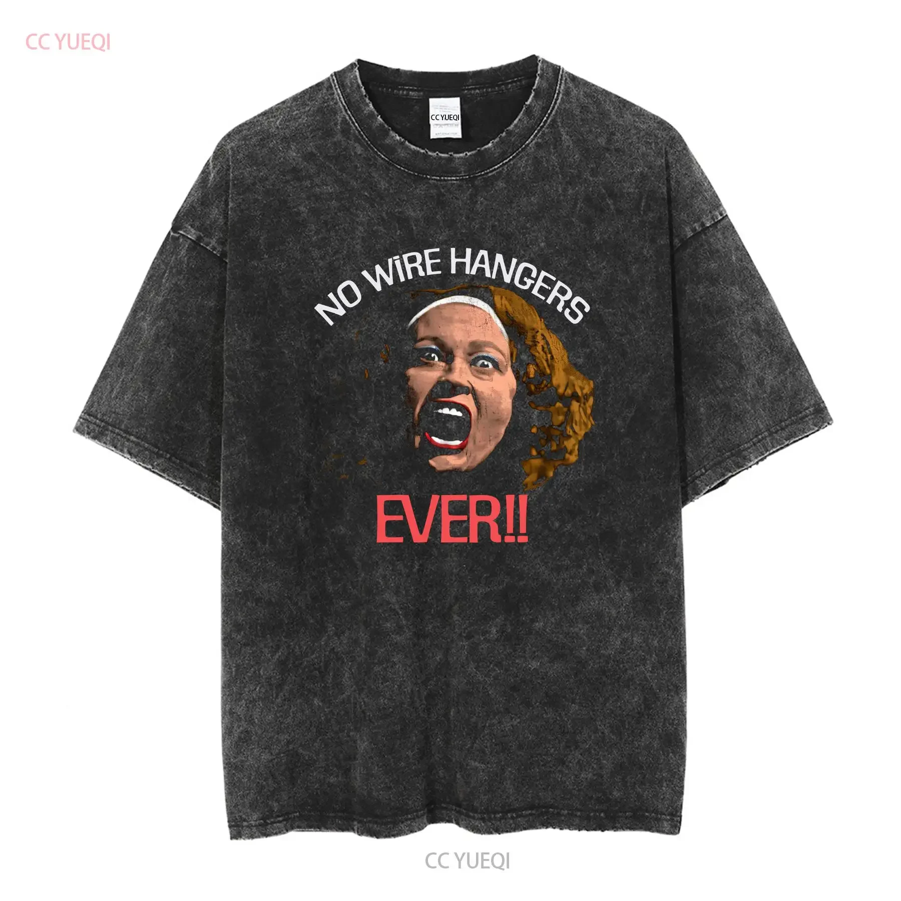 No Wire Hangers Mommie Dearest Joan Crawford Faye Dunaway Cult Film Jersey T Shirt long or short sleeves vintage Washed