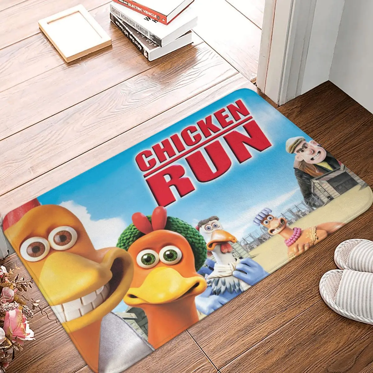 Chicken Run Non-slip Doormat Bath Bedroom Mat Prayer Carpet Home Pattern Decor