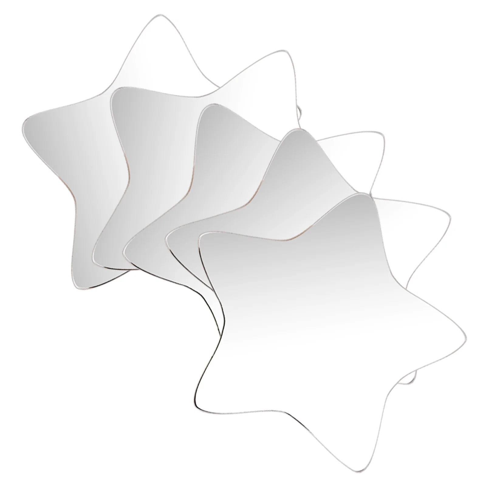 5 pçs auto adesivo mini espelho adesivo para caso de telefone portátil acrílico maquiagem espelho decalque para smartphone viagens ao ar livre