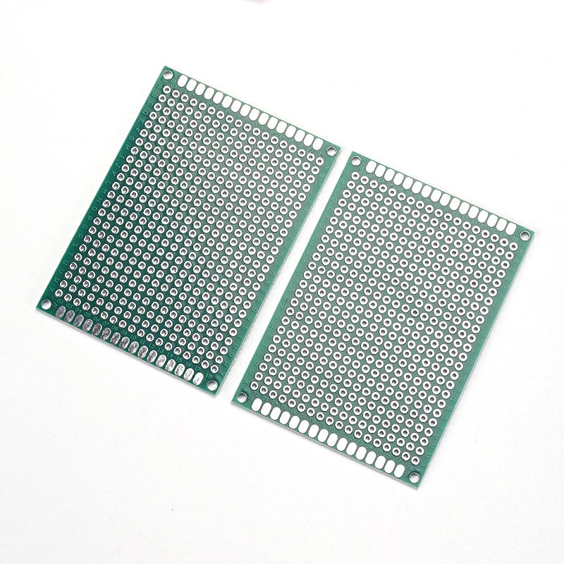 2 Stück 2,54 mm Rastermaß doppelseitige Universalplatine, Leiterplatte, Lochplatte, Breadboard, PCB, Experimentierplatine, zum Löten – Detail 3