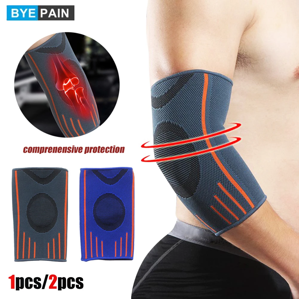 

BYEPAIN 1Pcs/2Pcs Elbow Brace Compression Sleeve for Men Women Tendonitis, Tennis, Golfers, Weight lifting Forearm Pain Relief