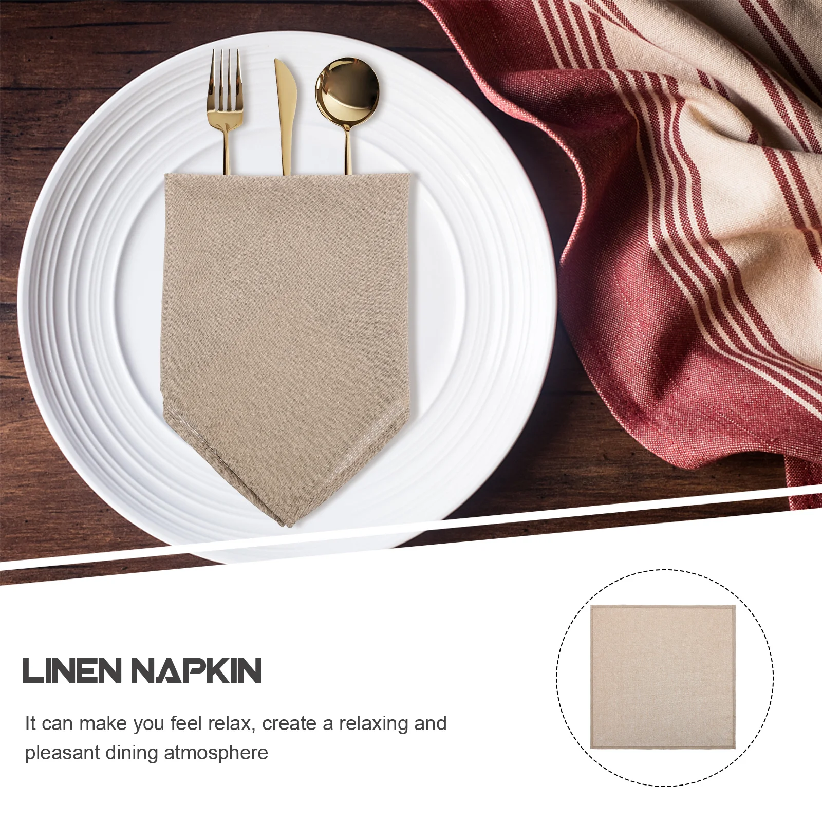 

Natural Linen Napkins Classic Solid Color Dining Table Cloth Napkin Lightweight Linen Dinner Napkins Reusable
