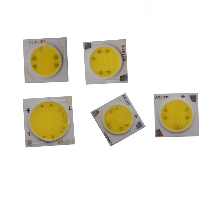 

10X High Effective AC180-260V input COB LED Chip With Ceramics Plate LED Chips Lamp For DIY SpotLight Downlight