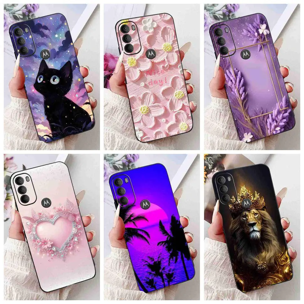 Funda blanda de TPU para Motorola Moto G71 5G, funda de lujo con forma de corazón de silicona a prueba de golpes para Moto G 71 G71 MotoG71 XT2169-1