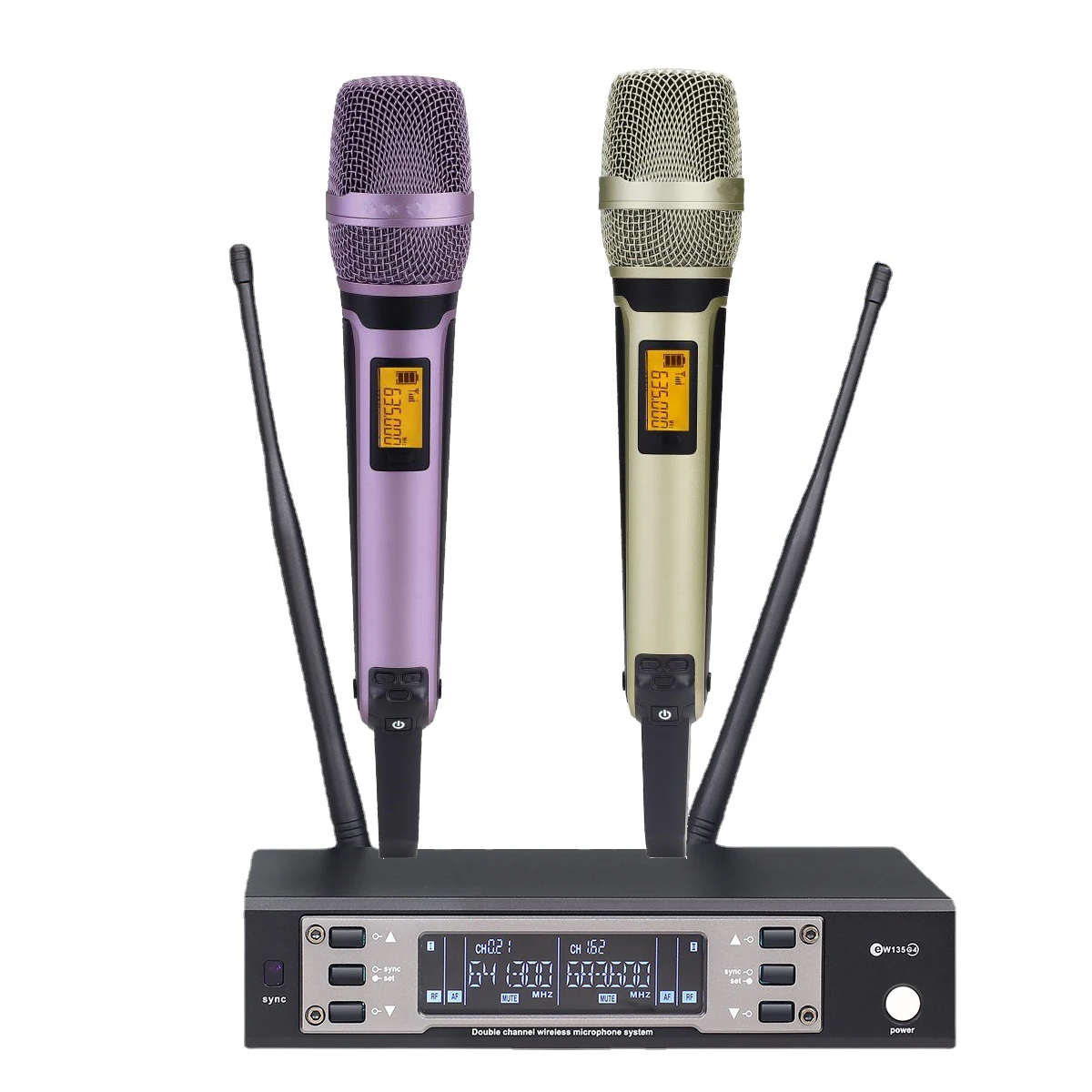 Pro EM2000 Two Channel SKM9000 Digital Handheld Wireless Microphones System Cardioid EW135-G4 ACT ATW3000 Half 19