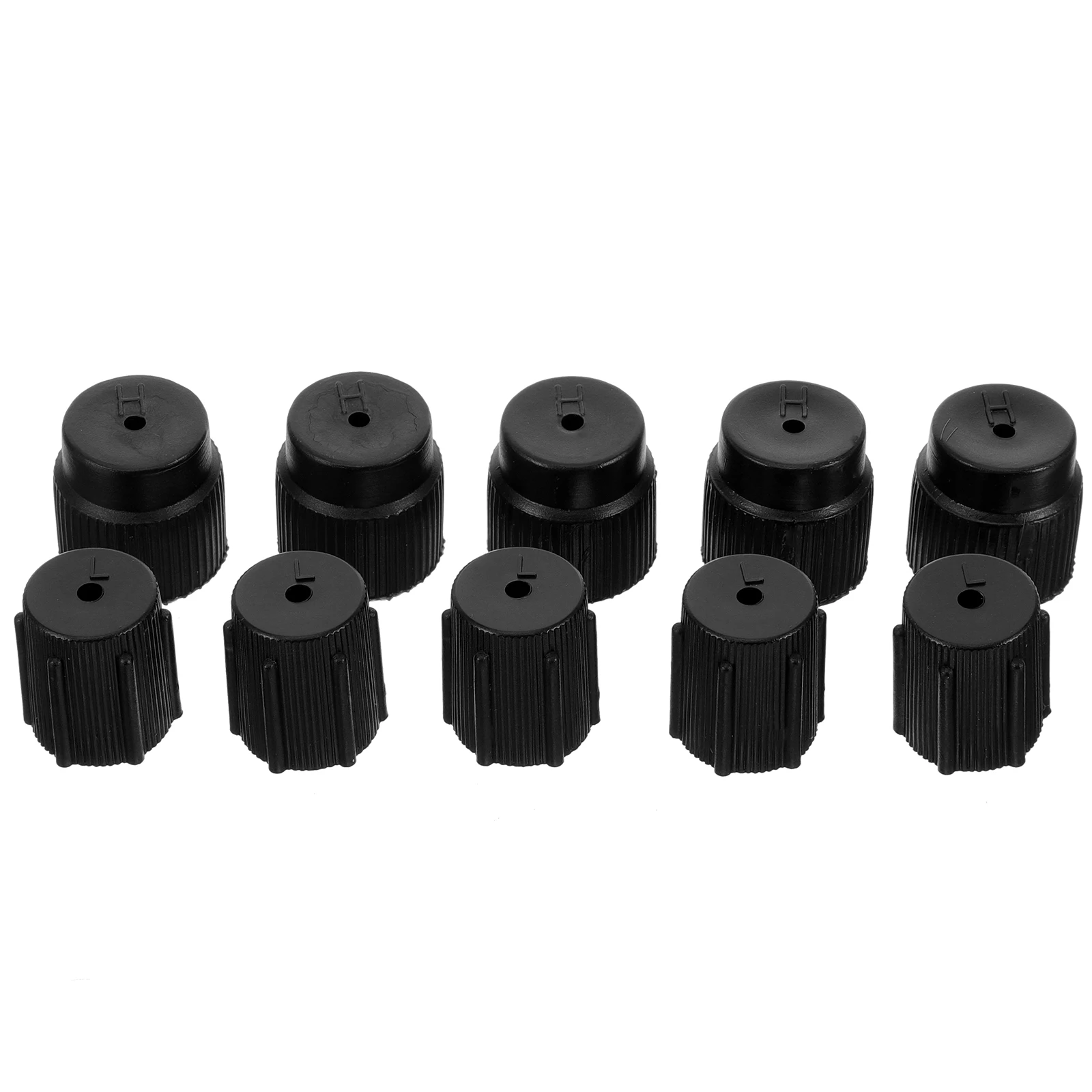 

10Pcs Conditioning Valve Caps ABS Plastic High Low Pressure Valve Core Kit Car Charging Port Caps Ac Accessories