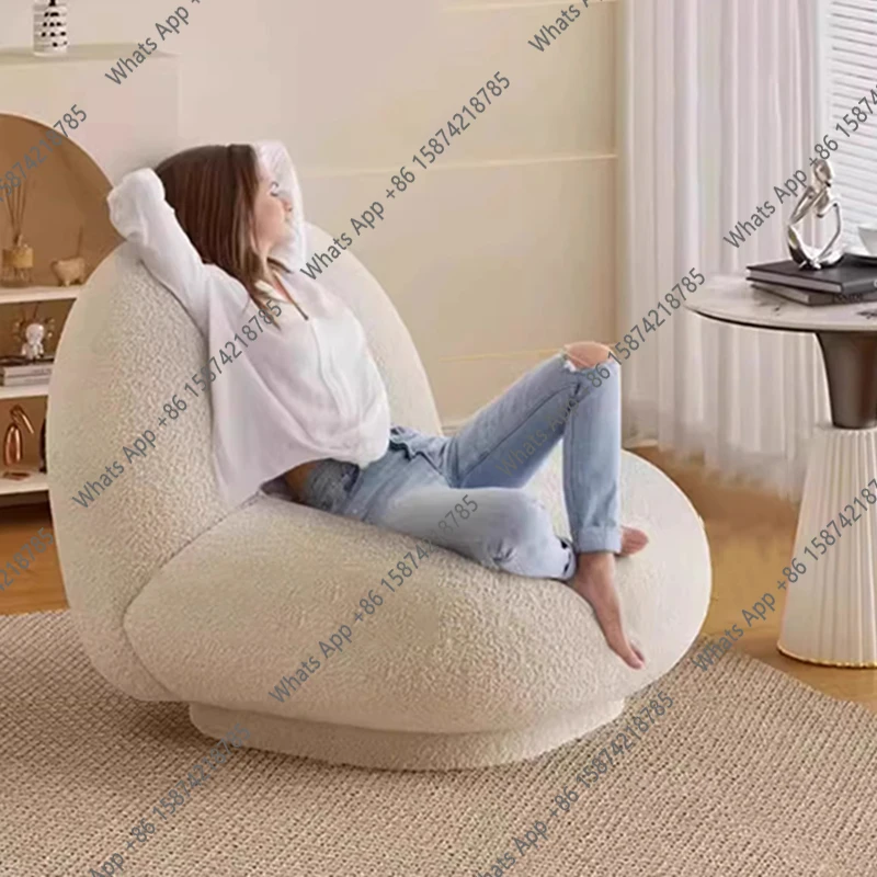 

Sm Nordic Living Room Sofas 1 Person Single Sofa Rotary Comfortable Sofas Bedroom Relaxing Chaise Lounge Aesthetic Room Furnitur