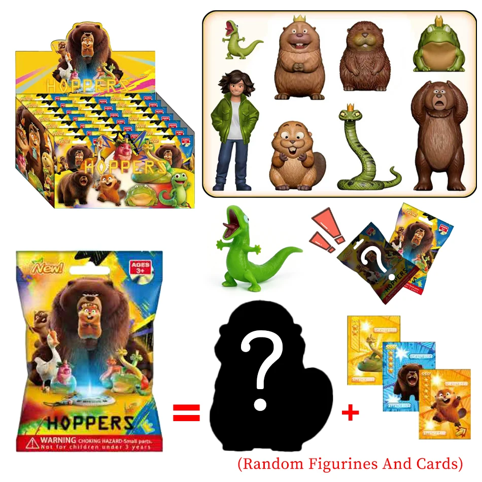 

24Pcs Anime Hoppers Beaver Mabel Blind Box Funny PVC Model Toy Creative Desktop Decoration Kawaii Mystery Box Gift For Fans Kids