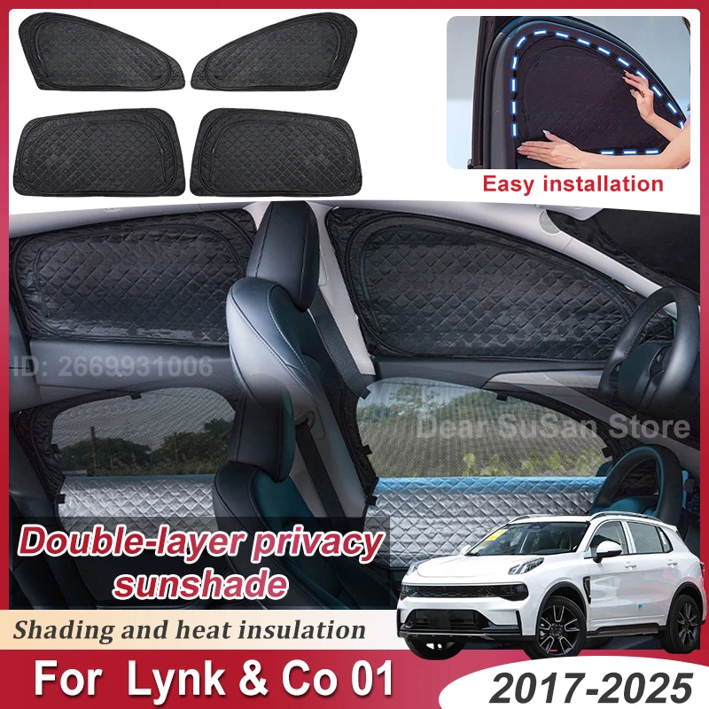 

Double Layer Sunshade For Lynk Co 01 Body Kit Accessories 2017~2025 Camping Sunscreen Car Window Windshield Sun Shade Visor Part