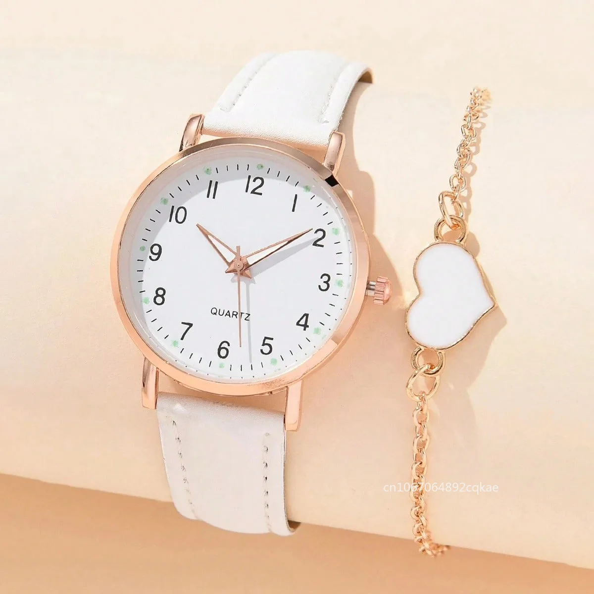 

Women Fashion Watch Casual Bracelet Watches Set Leather Simple Round Dial Ladise Quartz Wristwatches Dress Clock Montre Femme