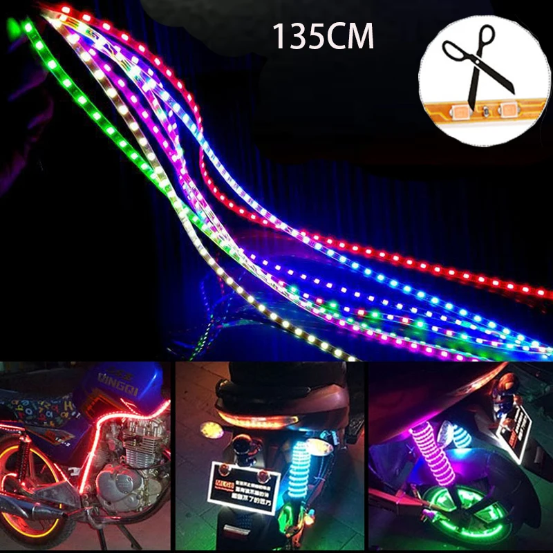 135CmStrip Light Bar ภายใต้หลอด Underbody เรือตกแต่งไฟรถจักรยานยนต์กันน้ำ Color1PC