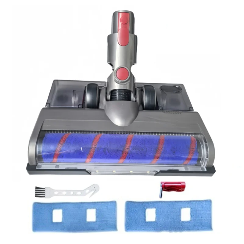 

AA76-For Dyson V7 V8 V10 V11 V15 Vacuums Attachment Soft Roller Brush Head With LED Dust Lights With Water Tank And Mop Pads