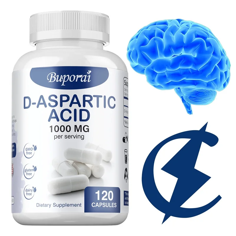 

D-Aspartic Acid - Supports Brain Health, Boosts Energy, Provides Athletic Performance, Keeps You Active, Non-GMO, Gluten-free