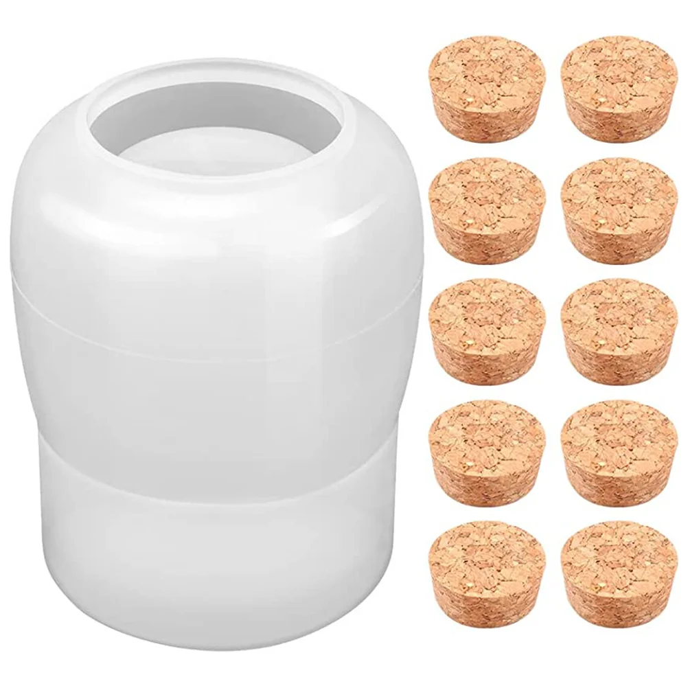 

1 set 1 Set Diy Silicone Mold With Corks Epoxy Bottle Storage Jar Craft Mold Resin Beginners Halloween Christmas Gift Family