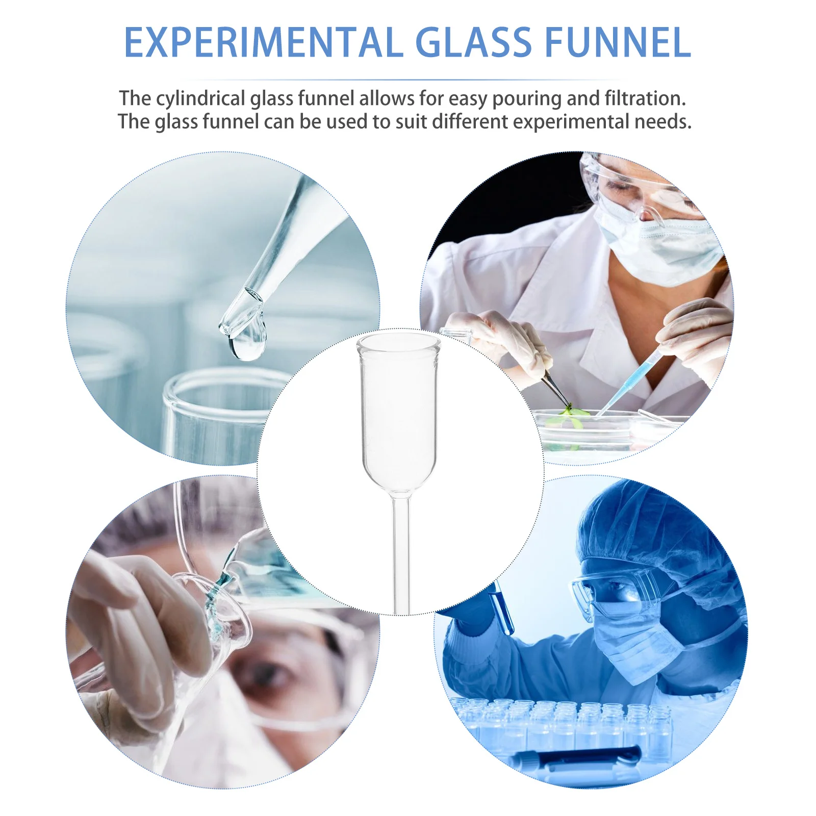 

Cylindrical Glass Funnel 100Ml Laboratory Equipment for Precise Pouring and Chemical Filtration Scientific Funnel Tool