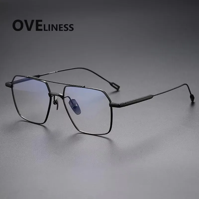 

Pure Titanium Glasses Frame Men Women Vintage Retro Square Eyeglasses frames Ultralight Eyewear spectacles