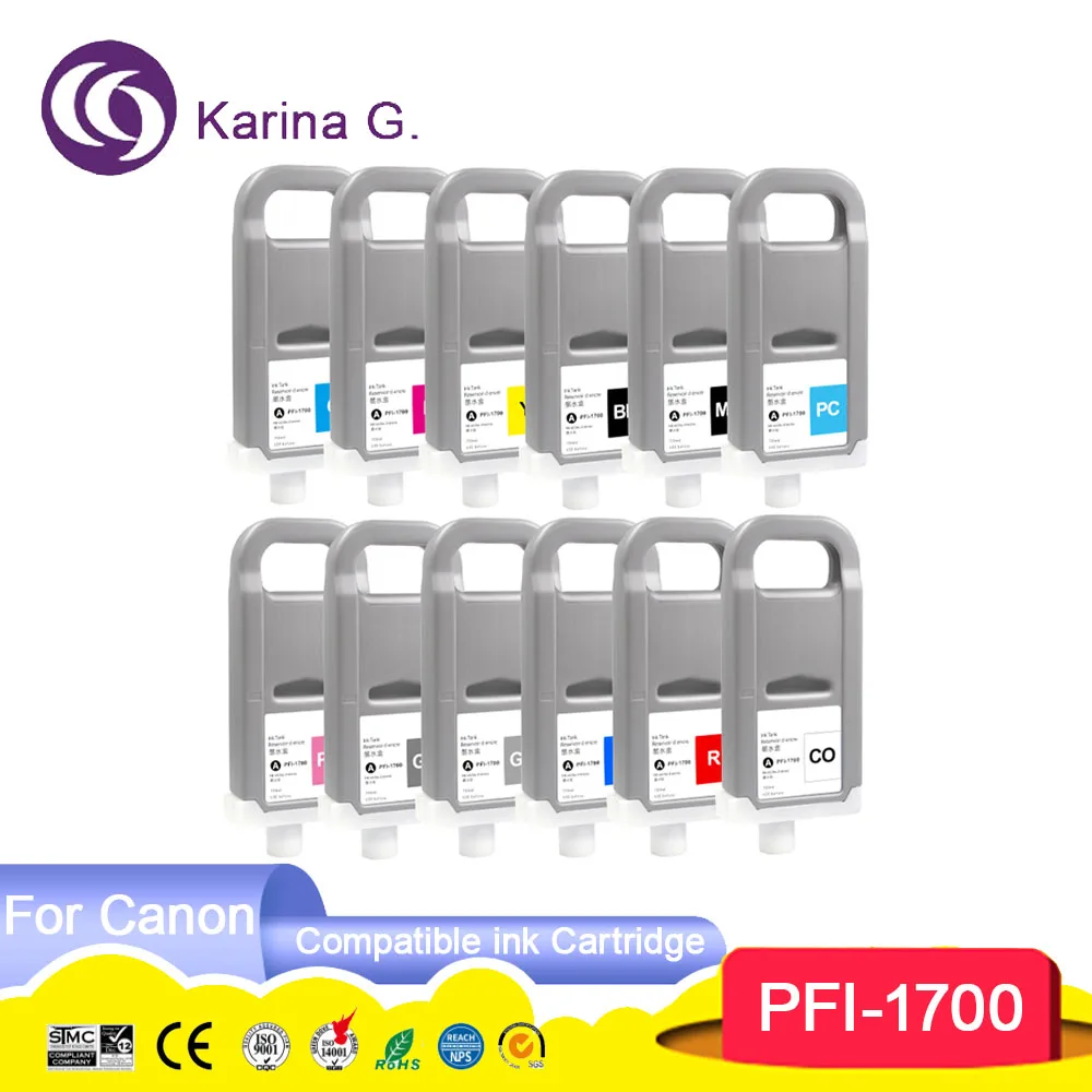 

Compatible ink cartridge PFI1700 PFI-1700 100% compatible for Canon Pro 2000 4000 4000s 6000 6000s pro 2100 4100 6100, pigment