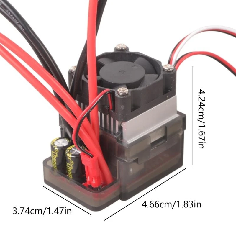 ブラシ付き ESC モーター電気スピードコントローラー 320A ESC 7.2V-16V デュアルウェイモーターアップグレードパーツ RC カー航空機ボート 15UB