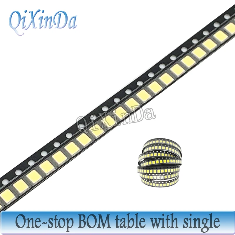 100PCS High Brightness SMD LED 2835 1W 0.5W 0.2W White 3V 6V 9V 18V 36V 150MA/100MA/80MA/60MA/30MA 6000-6500K SMD Diode