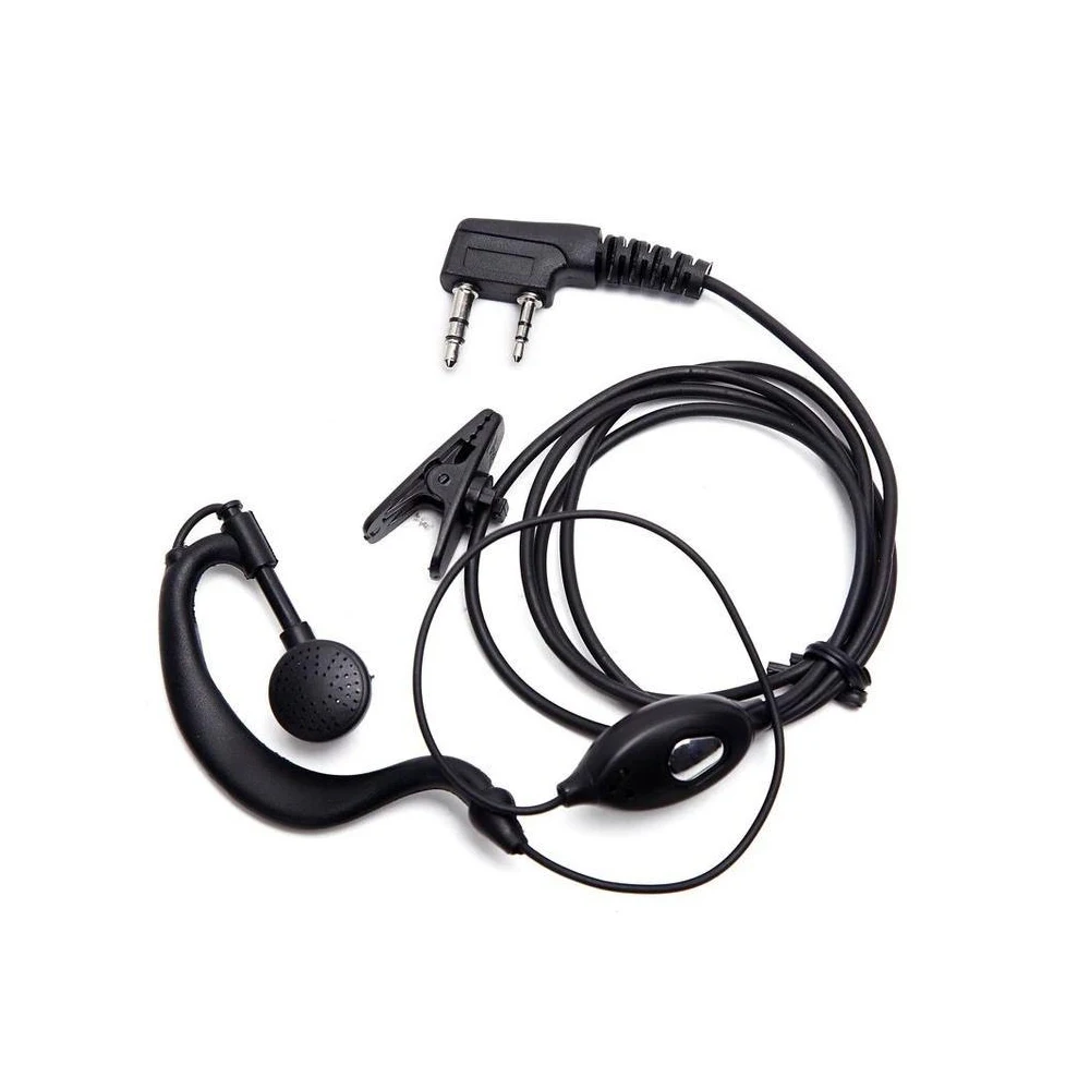 Wired Two Way Ham Rádio fone de ouvido, Walkie Talkie, K-Plug Headset, Baofeng BF-888S, UV5R, 992 Earwear