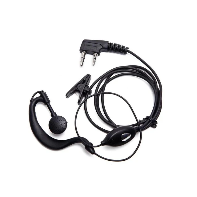 Zestaw słuchawkowy Walkie Talkie słuchawki K-Plug przewodowy dwukierunkowy radio Ham słuchawka do Baofeng BF-888S UV5R Walkie Talkie 992 słuchawki