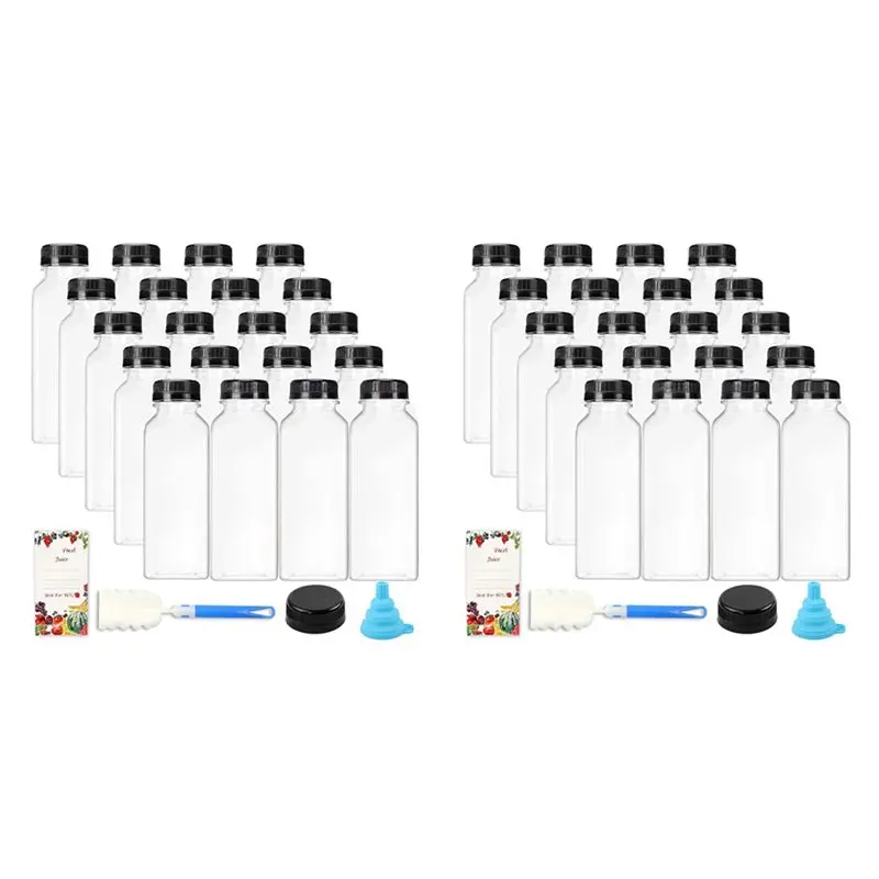 syw-40pcs-12oz-empty-plastic-juice-bottles-with-capsreusable-water-bottles-clear-containers-with-black-tamper-evident-lids
