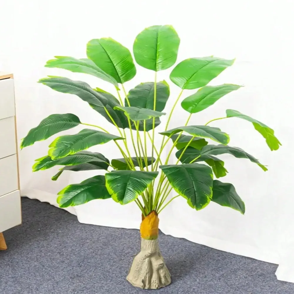 12/18/24 Leaves Artificial Banana Plants Leaves Real Touch Plastic Large Tropical Palm Tree Fern Plant Lifelike