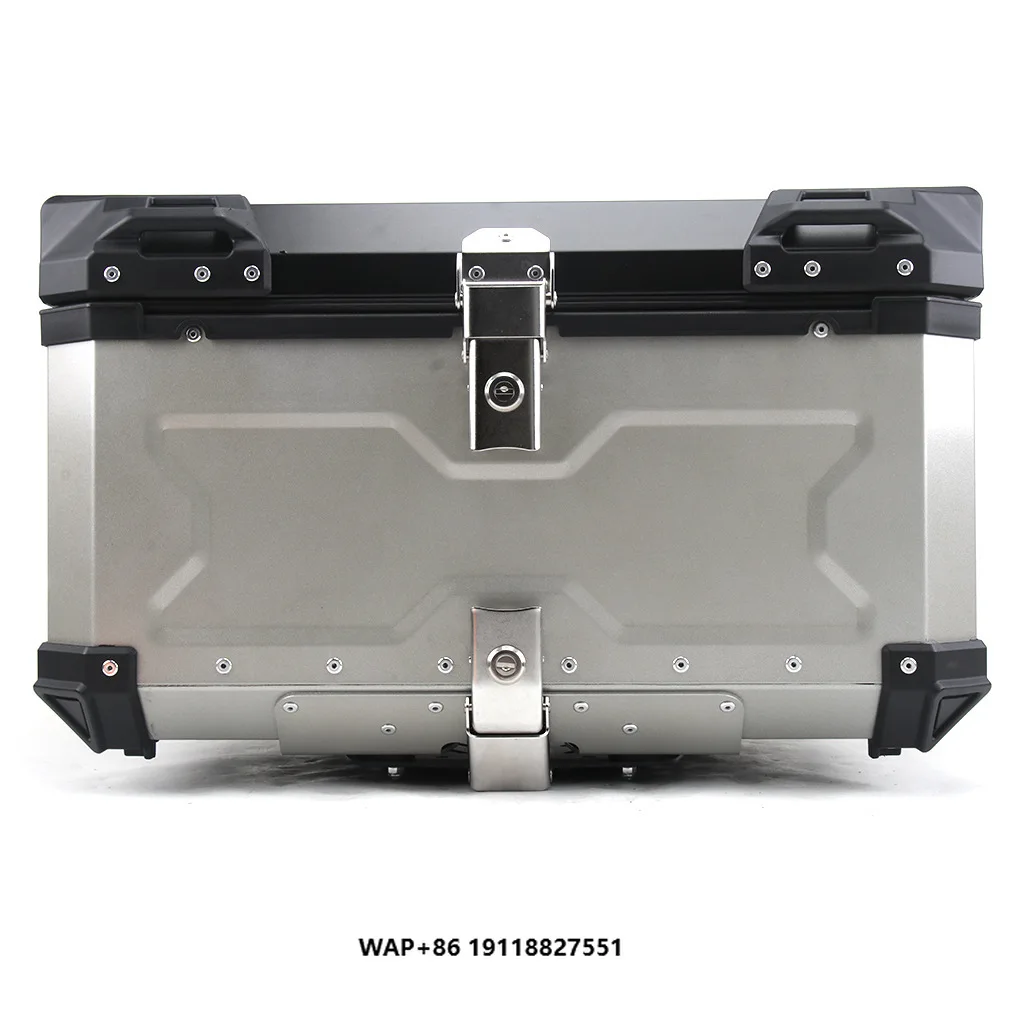 

Mosaike Universal Motorcycle 45L Silver Top Box Wholesale Waterproof Rear Helmet Case Black Tail Storage Toolbox