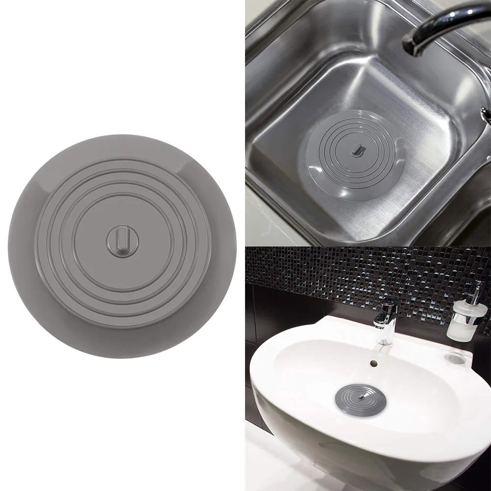 Силиконовая сливная пробка, плоская кухонная раковина, круглая пробка, легко чистится, сильная присоска, пробка для ванны для стирки в ванной, пробка для ванны