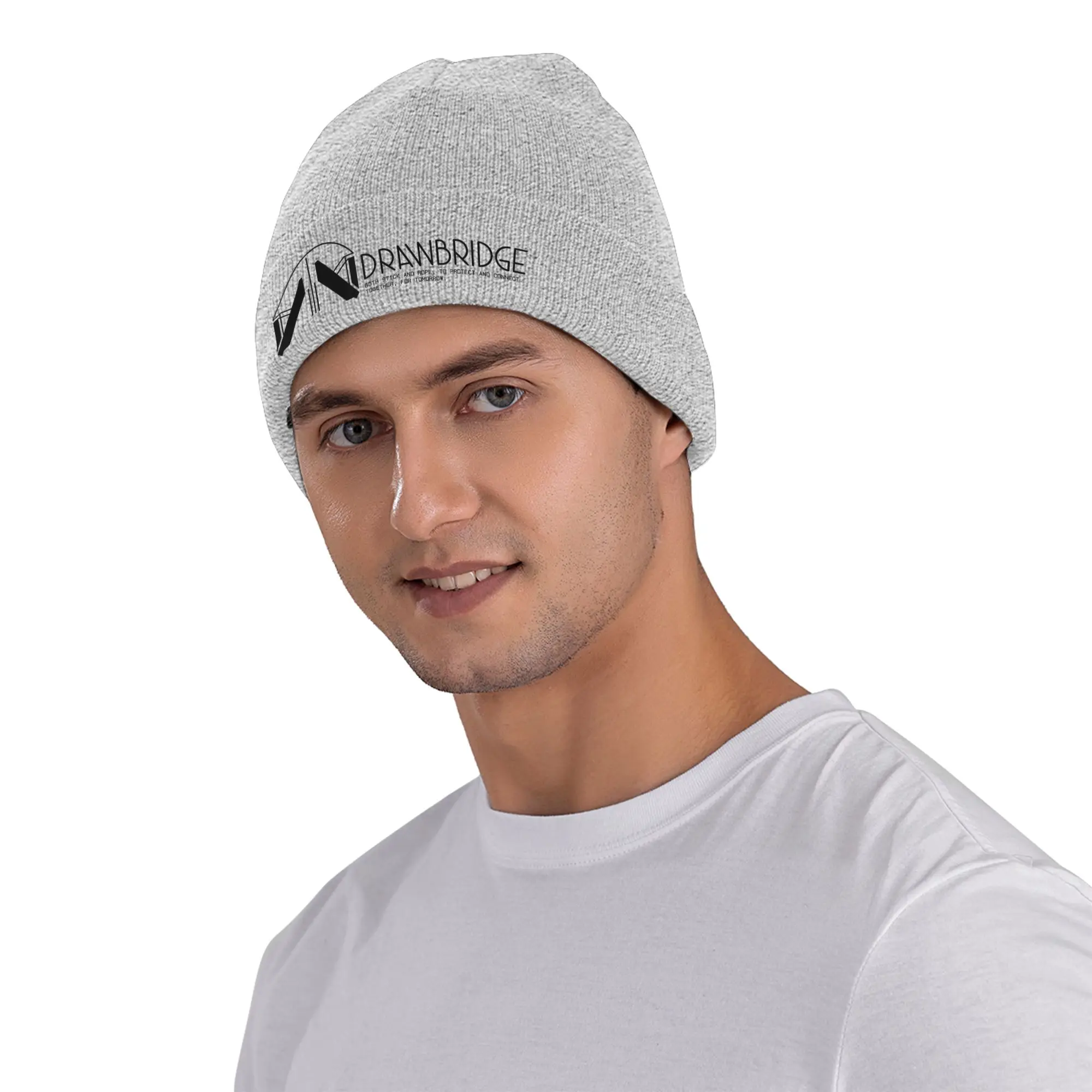 Drawbridge Logo Death Stranding Knitted Caps Women's Men's Beanies Autumn Winter Casual Hats Acrylic Video Game Crochet Cap