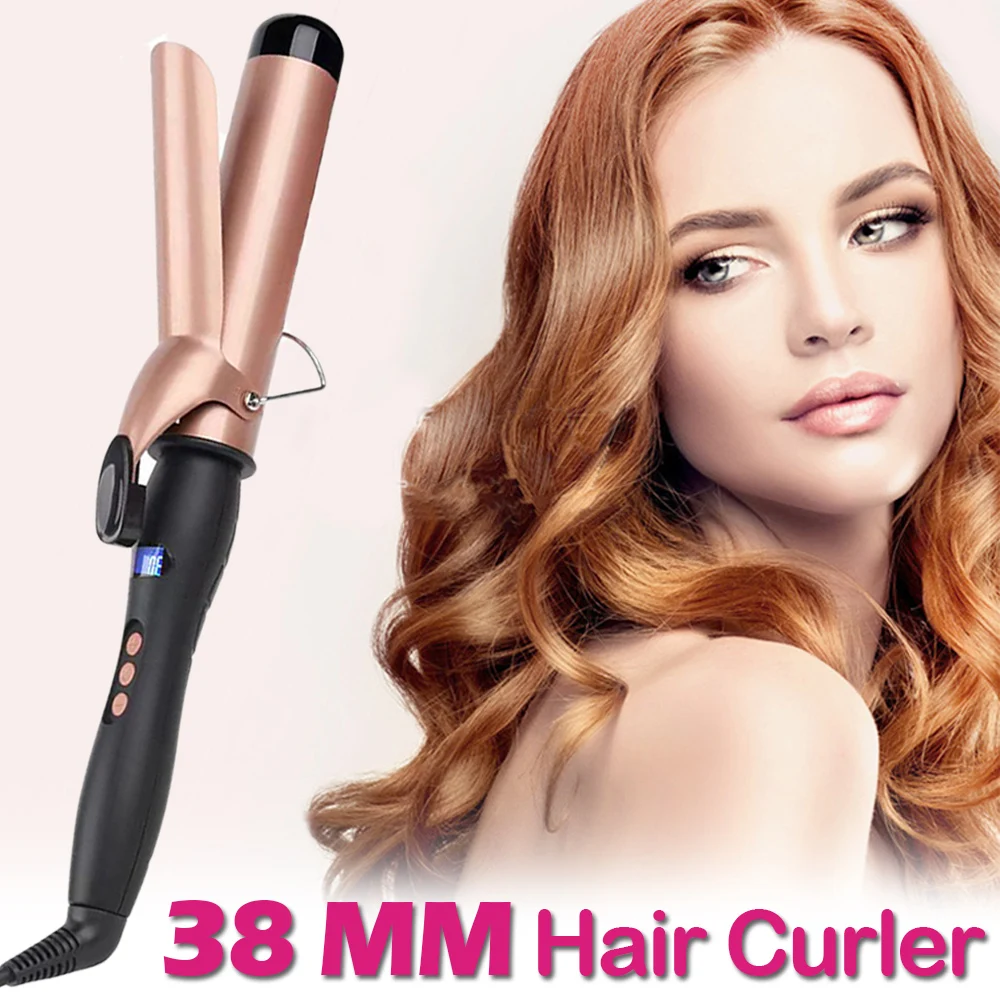 

Curling Iron Professional Hair Curler Rechargeable Ceramic Styling Tools Negative Ion Hair Care Roller Curling Wand 38MM