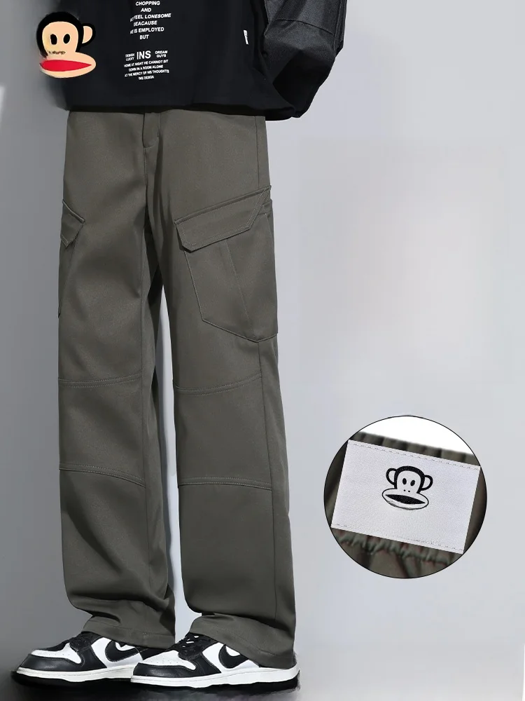 

Мужские повседневные брюки Paul Frank American Style Workwear: свободные, прямые, модные, брендовые, длинные, осенняя новинка