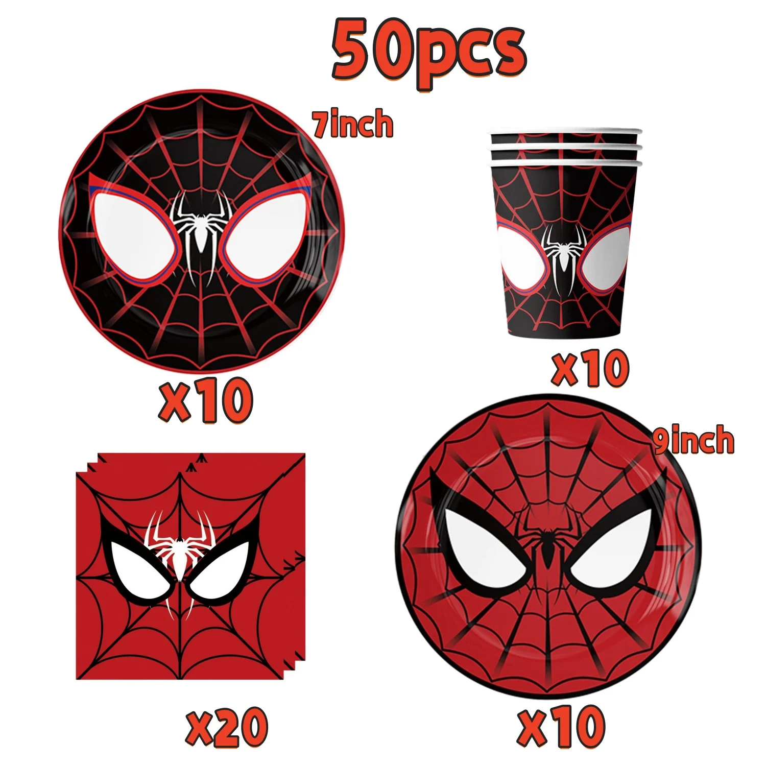 Masker Spider Hero Verjaardagsfeestje Benodigdheden Servies Kit Borden Beker Tafelkleed Achtergrond Ballonnen Kinderfeestdecoratie Gunsten