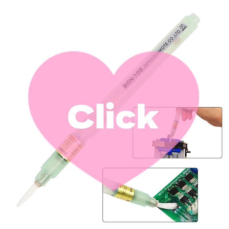 1 STKS 102 Flux Pen Solderen Rosin Soldeerpasta Tool Applicator Borstelkop Geen Schoon Voor Bga Solderen