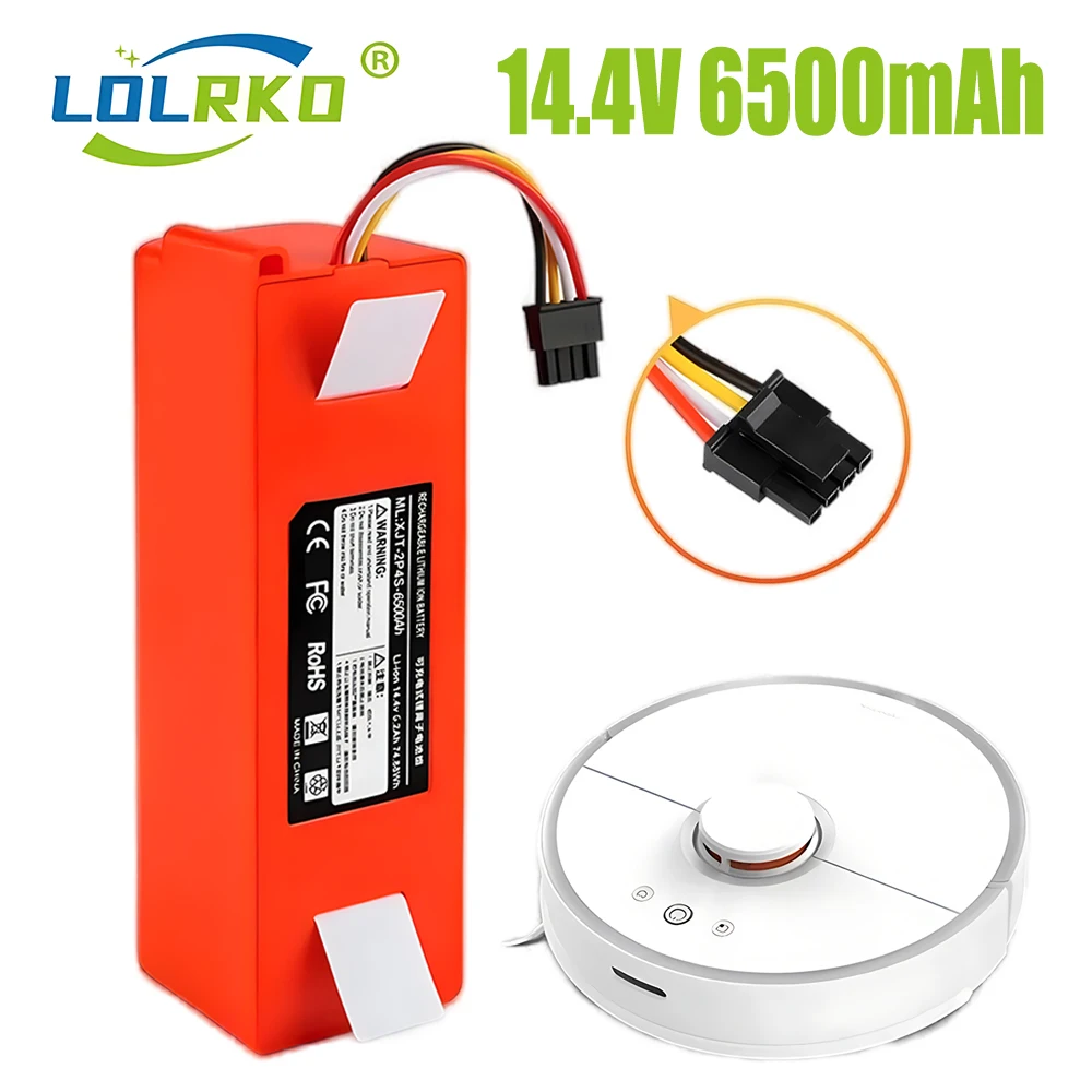 

100% Original BRR-2P4S-5200S Robotic Vacuum Cleaner Replacement Battery For Xiaomi Roborock S55 S60 S65 S50 S51 S5 MAX S6 Parts