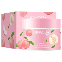 Bioaqua-esfoliante para cuidados com a pele facial, extrato de pêssego, ácido da fruta, suave, hidratante, hidratante