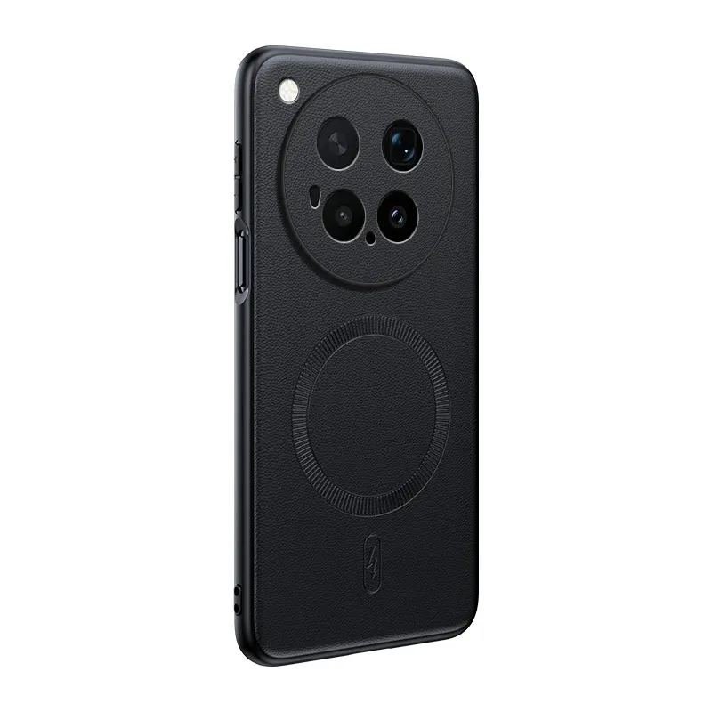 Für Vivo X500 Pro Max: Magnetische Lederhülle mit Schutzfunktion, Anti-Fingerabdruck, rutschfest, aus PC+TPU. – Detail 2