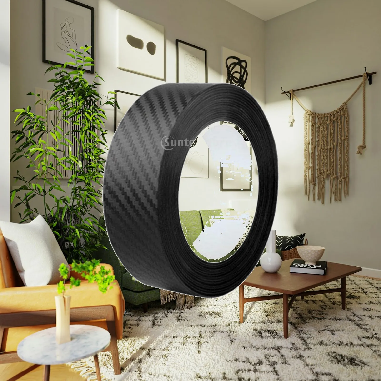 Car Door Guard Strip Self Adhesive 5D Carbon Fiber Pattern Tape for Door Edge Anti Scratch Bumper Protection
