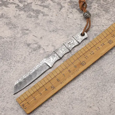 VG 10 Damascus Fixed Integrated Steel Knife High Hardness Manual Collection Outdoor EDC Tool Knife