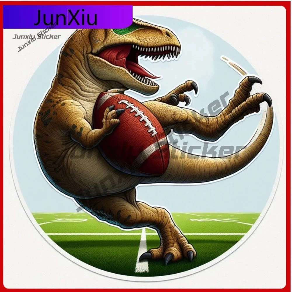 

Cute Sports T rex Window Sticker Tyrannosaurus Dinosaur Waterproof Vinyl Decal Outdoor Stylish Resistant Durable Protective