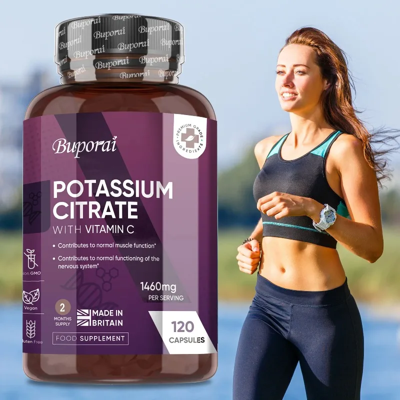 Potassium Citrate Supplements 1460mg - To Help Maintain Normal Bone, Nerve and Immune System Function - Contains Vitamin C