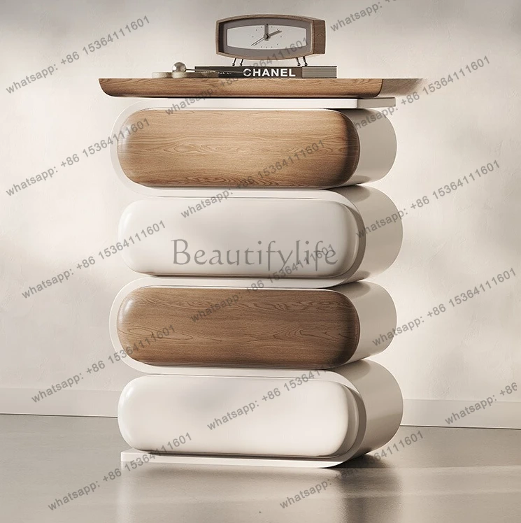 

Italian minimalist chest cabinet new bedroom home designer spot surprise dead cream style dining side cabinet