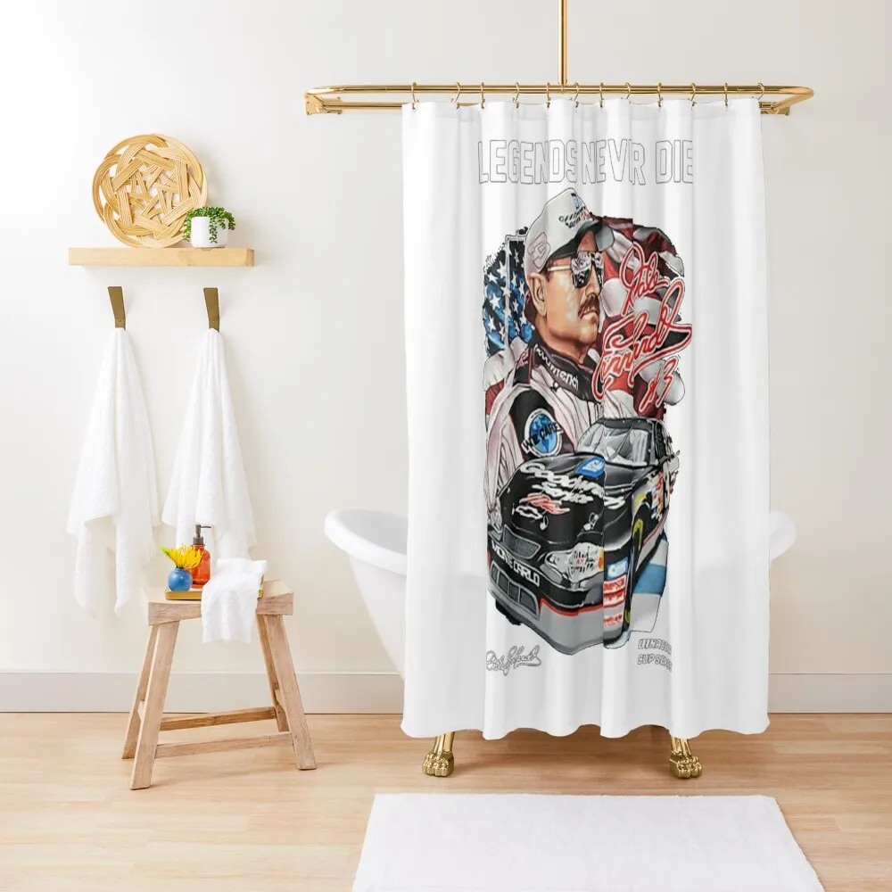 

Legend Never Die Dale Earnhardt Signature Shower Curtain Window Bathroom Accessories Waterproof Fabric Shower Curtain