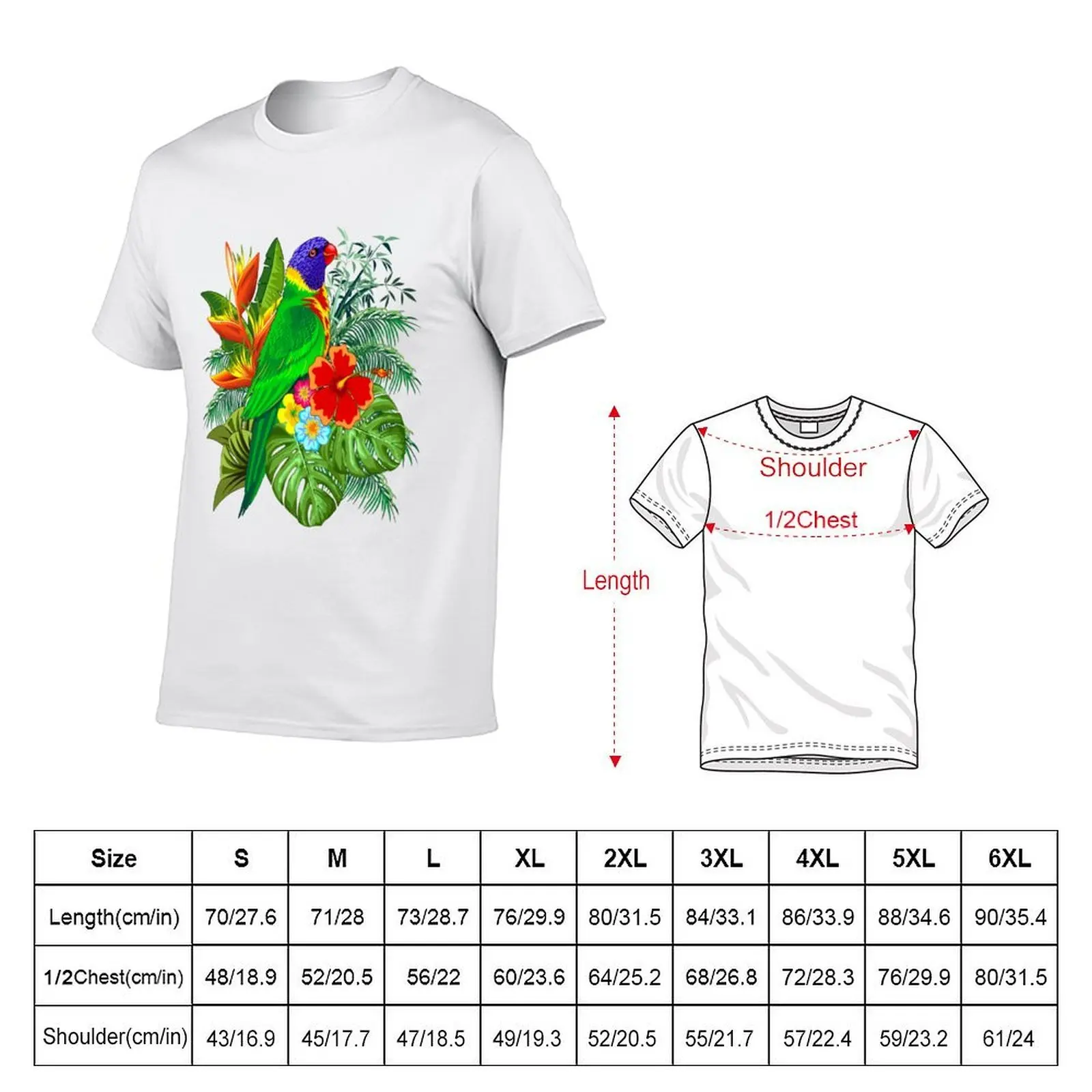 rainbow lorikeet exotic colorful parrots birds T-Shirt fashion shirts man t shirt t shirts for men